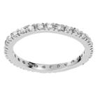 Journee Collection 1/4 Ct. T.w. Round-cut Cz Eternity Prong-set Ring In Sterling Silver - White,