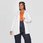 Women's Plus Size Open Layering Coat - A New Day Gray