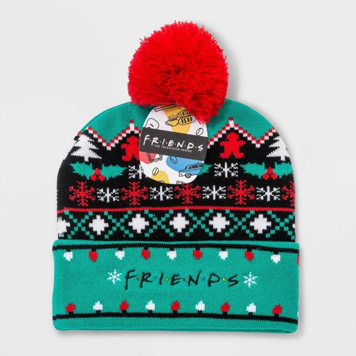 Friends Adult Fair Isle Holiday Beanie, Brown