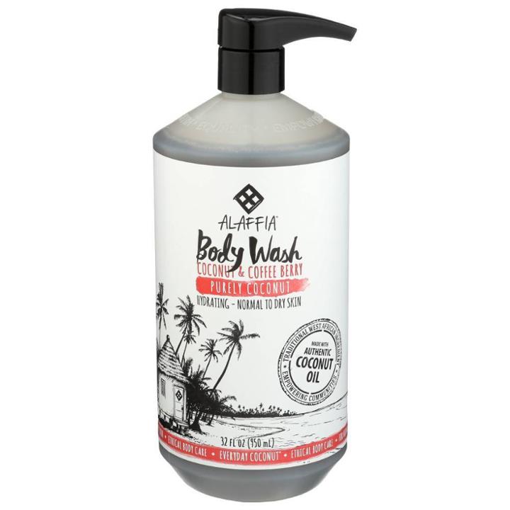 Alaffia Coconut And Coffee Berry Body Wash - 32 Fl Oz, Adult Unisex