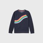 Girls' Rainbow Pullover Sweater - Cat & Jack Navy