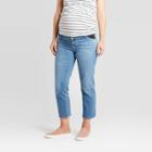Maternity Inset Panel Straight Jeans - Isabel Maternity By Ingrid & Isabel Blue
