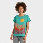 No Brand Black History Month Women's Like The Sun I Rise Short Sleeve Graphic T-shirt - Blue