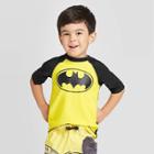 Toddler Boys' Batman Rash Guard - Black 2t, Toddler Boy's,
