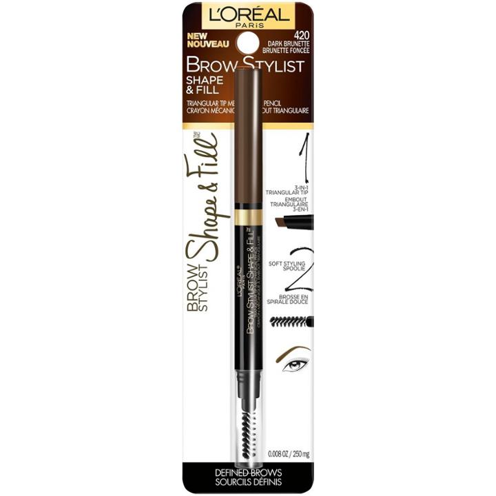 L'oreal Paris Brow Stylist Shape & Fill - 420 Dark Brunette