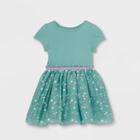 Toddler Girls' Floral Tulle Short Sleeve Dress - Cat & Jack Green