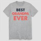 Fifth Sun Men's Best Grandpa Ever Father's Day Short Sleeve Graphic T-shirt - Gray S, Men's,