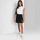 Women's Knit Tennis Mini A-line Skirt - Wild Fable Black