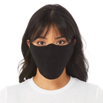 Bella+canvas Bella Canvas Adult 10pk Single-ply Fabric Face Masks - Colors May Vary, Black