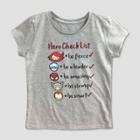 Marvel Girls' Avengers Hero Checklist Graphic Short Sleeve T-shirt - Heather Gray