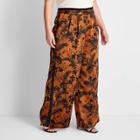 Women's Plus Size Wide Leg Trousers - Future Collective With Kahlana Barfield Brown Brown/black Palm Print