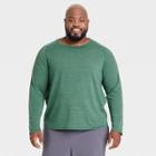 Men's Big & Tall Merino Wool Long Sleeve T-shirt - All In Motion Emerald Green