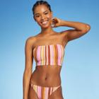 Juniors' Longline Bandeau Bikini Top - Xhilaration Multi Stripe Xs,