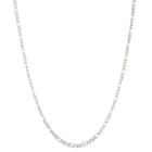 West Coast Jewelry Men's Stainless Steel Figaro Chain Necklace (3mm) - Silver (24),