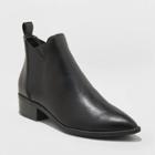 Women's Krista Faux Leather Pointed Chelsea Bootie - A New Day Black