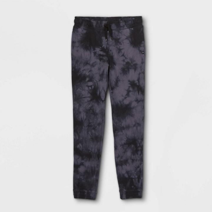 Boys' Tie-dye Knit Jogger Pants - Art Class Dark Gray