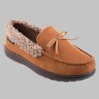Isotoner Men's Microsuede Berber Spill Slippers - Cognac