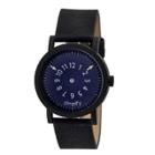 Simplify The 2300 Men's Suede - Overlaid Leather Strap Watch - Blue