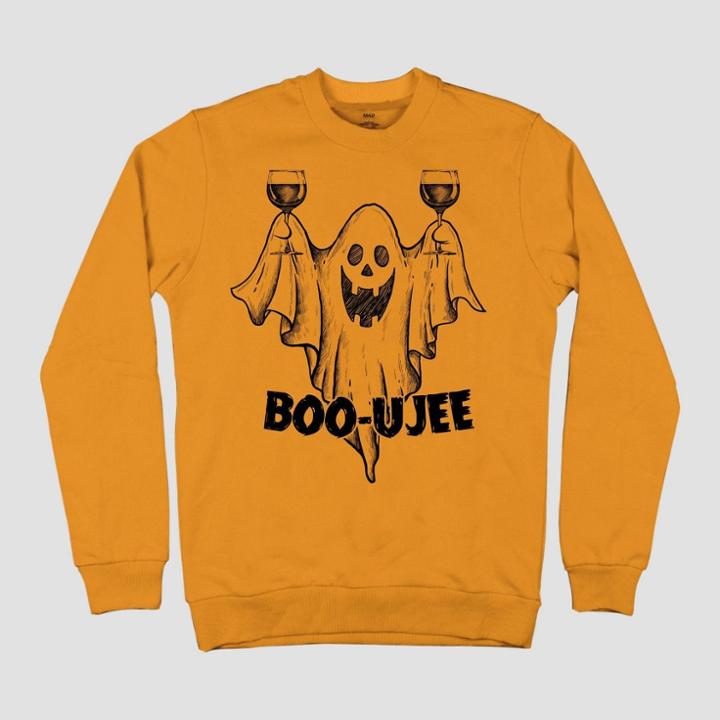 Mad Engine Men's Boo-ujee Crewneck Long Sleeve Sweatshirt - Orange