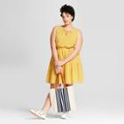 Women's Plus Size Smock Waist Dress - Universal Thread Yellow