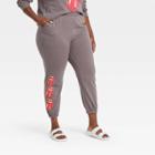The Rolling Stones Women's Rolling Stones Logo Plus Size Graphic Jogger Pants - Heather Gray