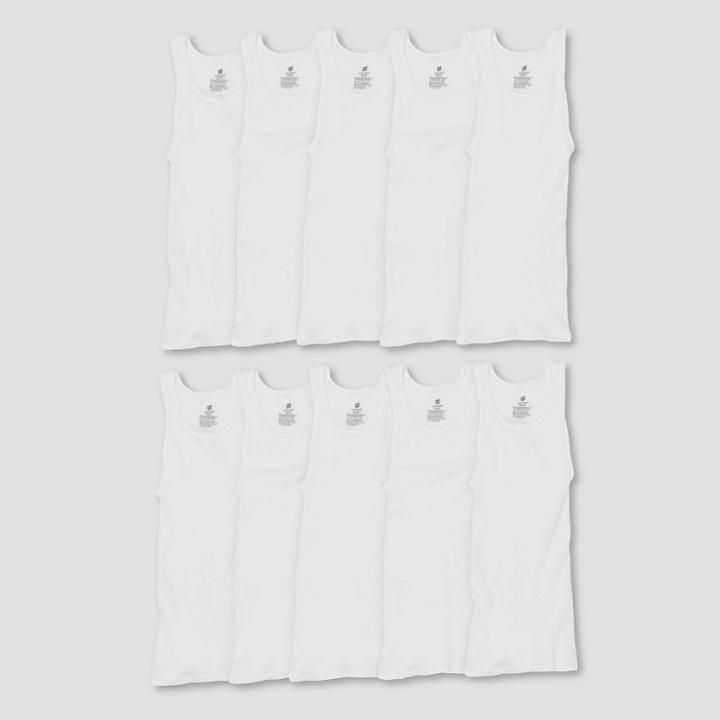 Hanes Men's Comfort Soft Super Value 10pk Tank Top - White