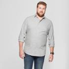 Target Men's Big & Tall Long Sleeve Dressy Casual Button-down Shirt - Goodfellow & Co Heather Grey