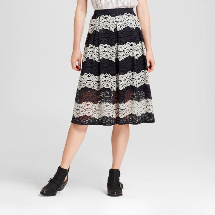 Women's Lace Midi Skirt - Who What Wear Black