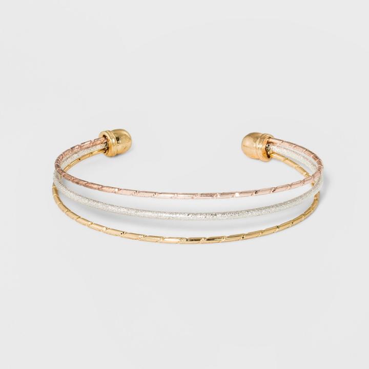 Three Wire Rows Bangle - A New Day Rose Gold