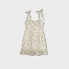 Women's Floral Print Sleeveless Ruffle Cup Dress - Wild Fable Off-white