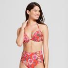 Women's Shore Light Lift Halter Bikini Top - Shade & Shore Red Floral