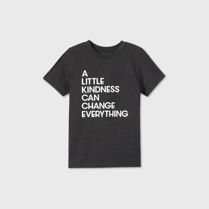 Kids' Short Sleeve 'a Little Kindness' Graphic T-shirt - Cat & Jack Black