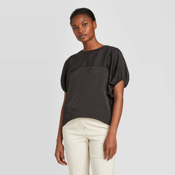 Women's Short Sleeve Blouse - Prologue Black