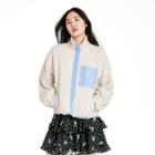 Women's Gingham Pocket Sherpa Jacket - Sandy Liang X Target Cream Xxs, Ivory