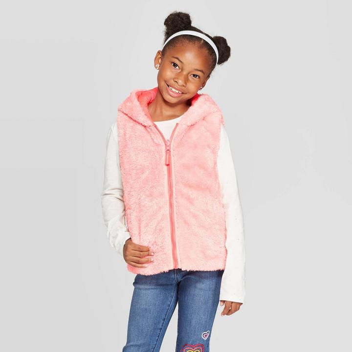 Girls' Reversible Fashion Vest - Cat & Jack Pink