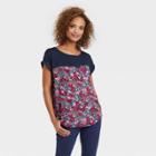 Women's Short Sleeve Pocket T-shirt - Knox Rose Navy Floral