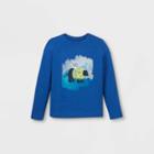 Boys' Bear Graphic Long Sleeve T-shirt - Cat & Jack Blue