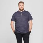 Men's Big & Tall Short Sleeve Henley - Goodfellow & Co Federal Blue