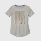 Girls' Short Sleeve 'love The Game' Graphic T-shirt - All In Motion Gray Heather