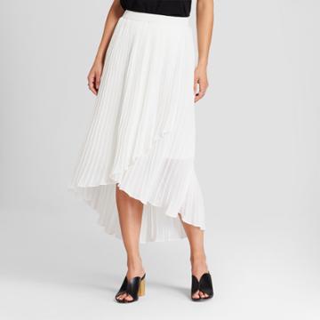 Women's Pleated Tulip Skirt - Notations - Cream
