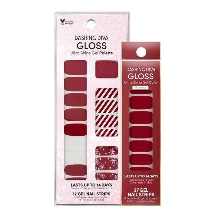 Dashing Diva Gloss Ultra Shine Gel Mani Bundle Nail Art - Peppermint Marvel And Garnet Glitz