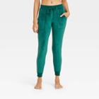 Women's Cozy Fleece Lounge Jogger Pants - Stars Above Green