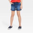 Girls' Jean Shorts - Cat & Jack Dark Wash L Plus, Dark Blue