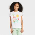 Girls' Love Short Sleeve Graphic T-shirt - Cat & Jack White