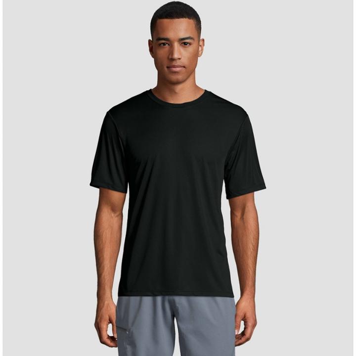 Hanes Men's Big & Tall Short Sleeve Cooldri Performance T-shirt -black