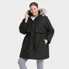 Women's Plus Parka Jacket With 3m Thinsulate Insulation - All In Motion Black
