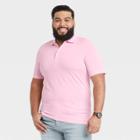 Men's Big & Tall Short Sleeve Performance Polo Shirt - Goodfellow & Co Pink