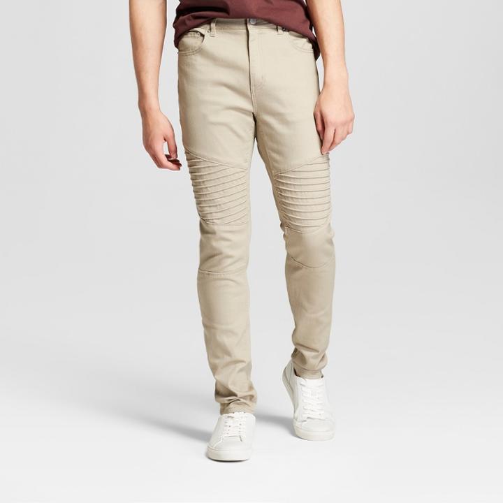 Men's Skinny Moto Jeans - Jackson Burnt