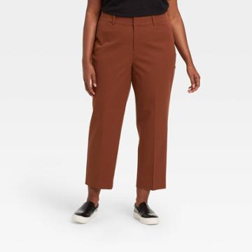 Women's Plus Size Trousers - Ava & Viv Brown