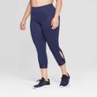 Plus Size Women's Plus Freedom Mid-rise Capri Leggings - C9 Champion Navy (blue)